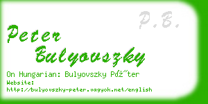 peter bulyovszky business card